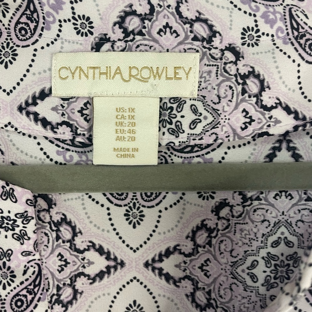 Cynthia Rowley purple tunic, light weight and lovely! Size 1X - Picture 2 of 5
